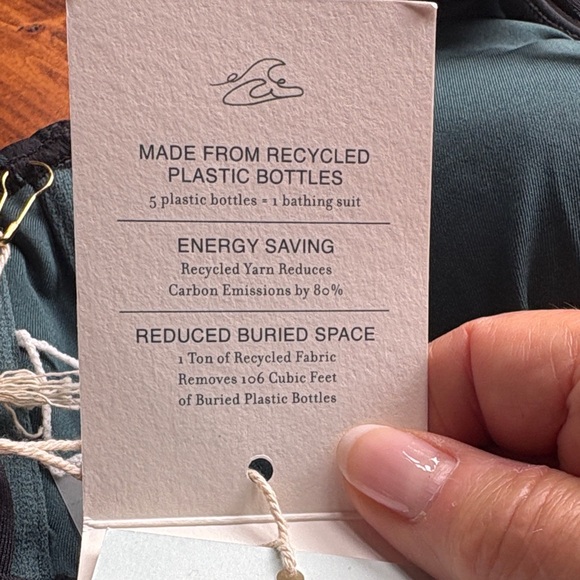 Title Nine /Carve design Black Floral Tankini top with Cross Straps & rouched ti - Picture 7 of 9